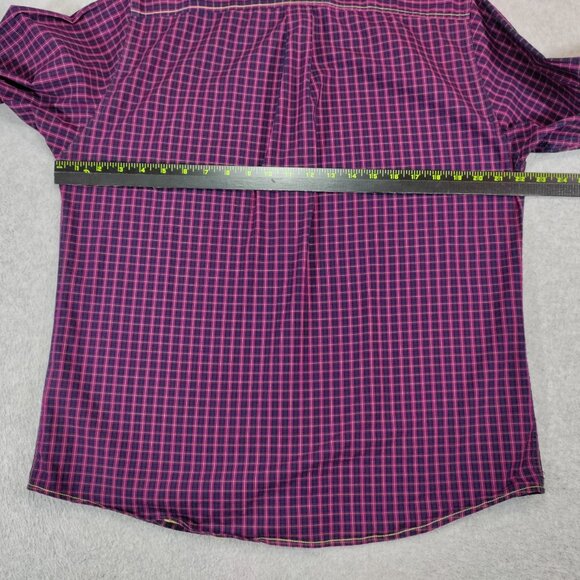 Descendent of Thieves Shirt Mens XL Purple Plaid Button Down Limited Edition - Picture 9 of 10